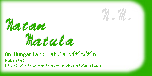 natan matula business card